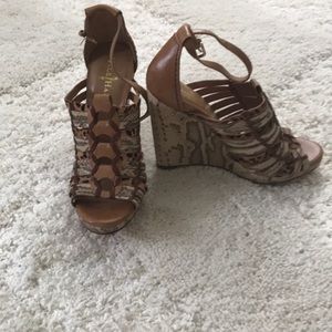 Cole Haan size 7 animal print wedges